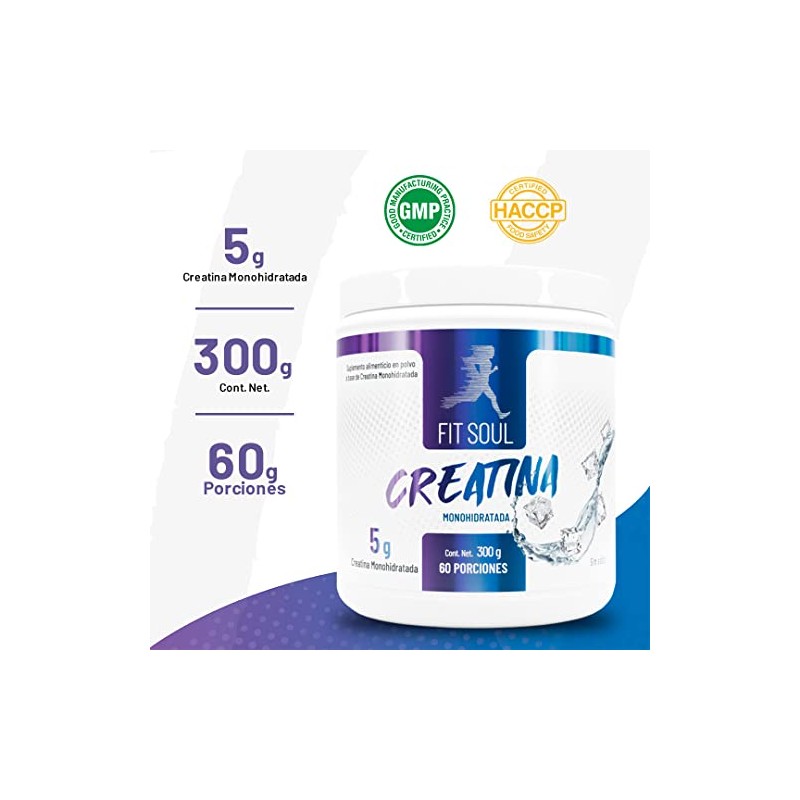 Fit Soul Creatina Monohidratada de Alta Pureza en Polvo Sin