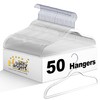 Quality Hangers Clear Plastic Hangers for Clothes | 50 Pack
