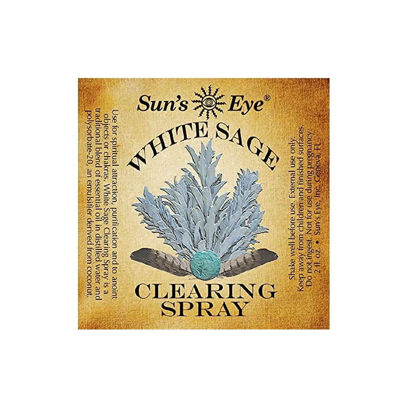 Meditation Equipment Sun's Eye White Sage Clearing Spray New 8