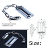Lsgoodcare 5Sets Portable Stainless Steel Door Safety Guard Chain Security
