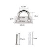 HOMPER 6Pcs M5 304 Stainless Steel Square Eye Pad Plate,