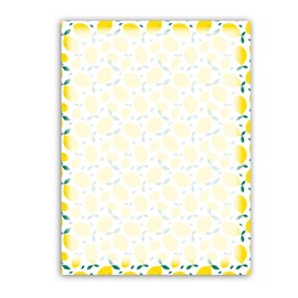 Lemon Stationery - 8.5 x 11-60 Citrus Letterhead Sheets - Food Letterhead (Lemons)