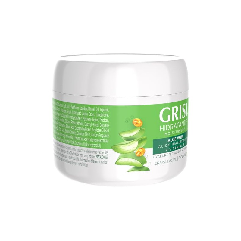 GRISI Crema Facial Hidratante con Aloe Vera, cido Hialurnico Vitamina