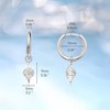 Limerencia Titanium Hoop Earrings with Pendant, G23 Medical Hypoallergenic Hanging