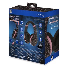4GAMERS PRO4-70 Stereo Gaming Headset Rose Gold Black Edition