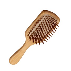 Bamboo Hair Brush, Paddle Hair Brush Portable Bamboo Brush Massage Hairbrush for Long Short Curly Thick Thin Hair for Detangling and Smoothing