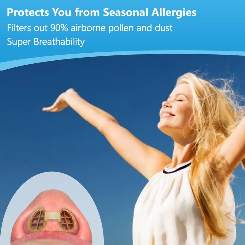 WoodyKnows Allerscreen Nasal Filters with 12 Pairs of Replacement Filters