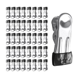 LOYONAL Clothes Pegs Stainless Steel Rustproof – Pack of 40 Clothes Pegs Metal – Clothes Pegs Without Imprint – Washing Laundry Pegs (Black)