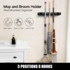 IMILLET 2 Pack Mop and Broom Holder, Wall Mounted Organizer