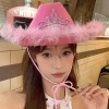 Sh* Sombrero Vaquero Moda Plumas Cowboy Gorra Mujer Ss/ .