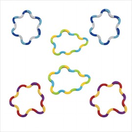 Fidget Set Toys, Vibrant Twist and Turn Sensory Toys for, Adults, Perfect for Stress Relief and Brain Exercise (Pack of 6 Multicolor Toys)