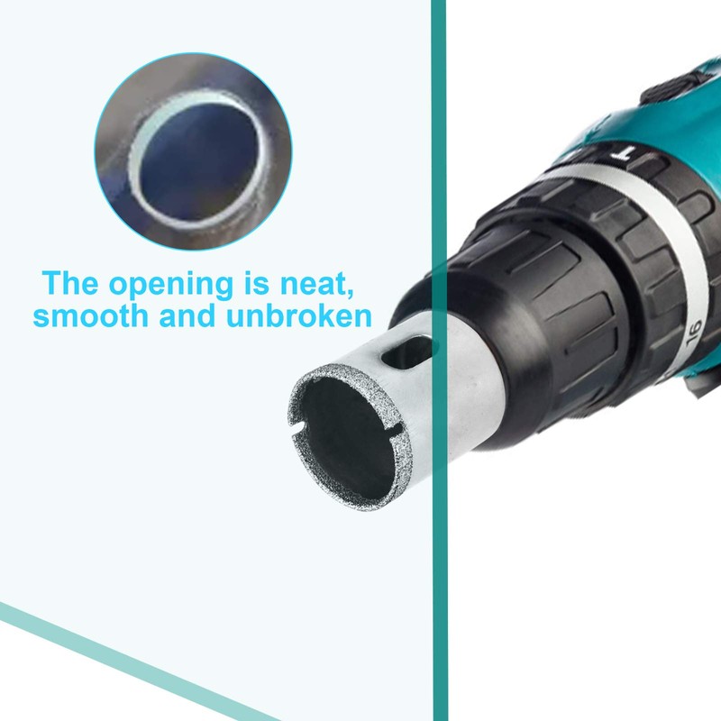 15 Pcs Diamond Drill Bits for Ceramic, Diamond Hole Saw