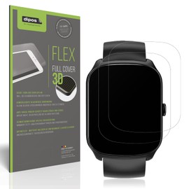 dipos FLEX 2x Schutzfolie matt passend für YHE 1.95 Zoll Smartwatch, Antireflex, 100% Displayabdeckung, Fingerprint Kompatibel, case-friendly, Full Cover Displayschutz Folie
