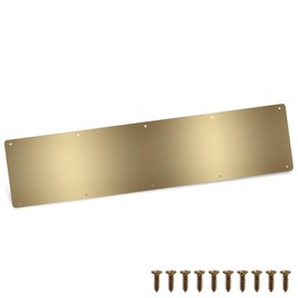 Door Kick Plate, Metal Kickplate for Bottom of Door,10x34 inch Aluminum Metal Plate Rounded Corners for Interior and Exterior Doors (Rushed Nickel)