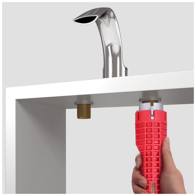 Qegtnk Faucet Installation Tool 8 in 1 Water Pipe Spanner