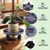 Rolling Plant Stand with Wheels 5 Pack 14 Inch Plant