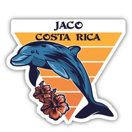 Jaco Costa Rica Beach Souvenir Vinyl Decal Sticker Dolphin Design 18 Inch