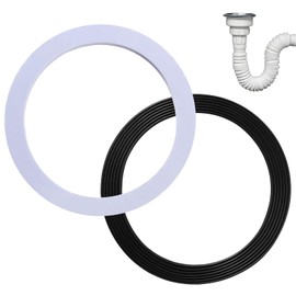 Lyeteung 2 Pieces 110 mm Washbasin O-Ring Sealing Ring for Sink, Flat Seal for Strainer Basket Drain, for 110 mm Sink Series