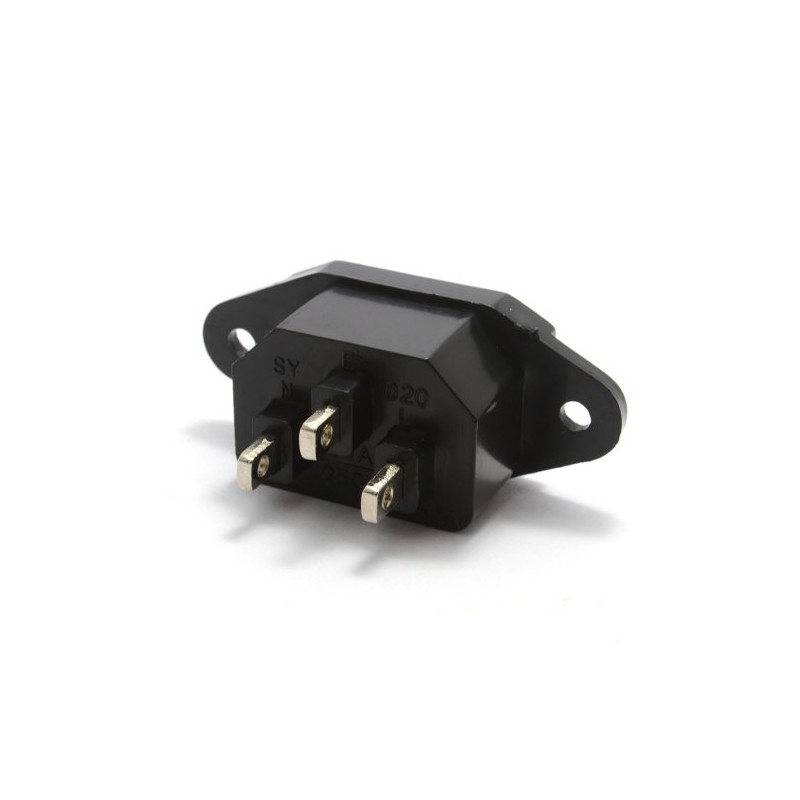 kenable IEC 10A C14 3 Pin Chassis Panel Mount Plug