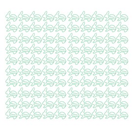 100 Pcs Rabbit Shaped Paper Clip Creative Cute Cartoon Animal Golden Page Marker File Note Clips Green