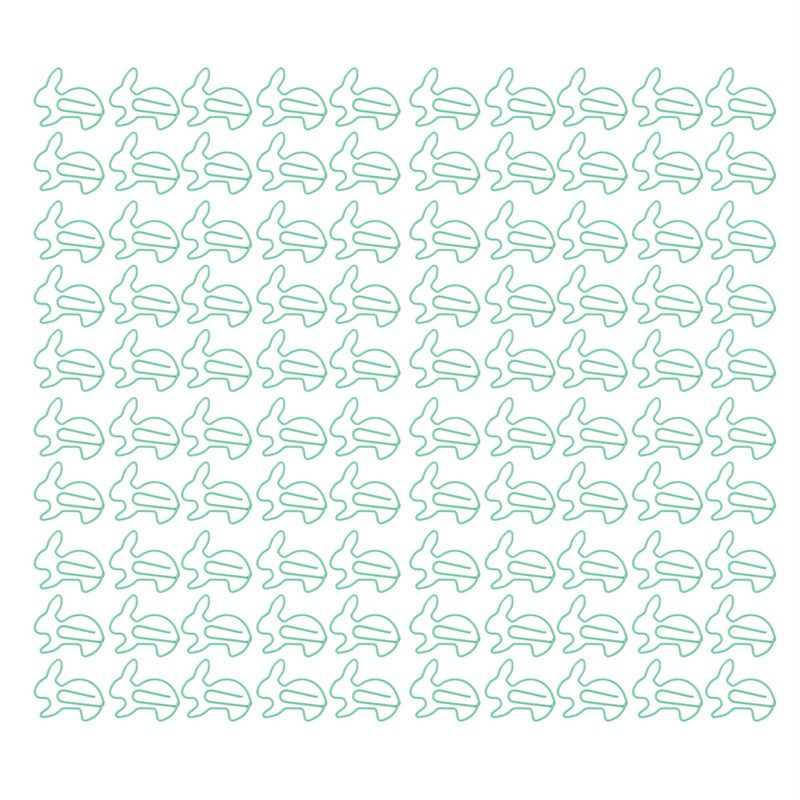 100 Pcs Rabbit Shaped Paper Clip Creative Cute Cartoon Animal