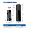 GAsupply 1/2-20 Extended Open End Acorn Lug Nuts Black, 1.9"