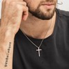 ZAULER Cross Necklace for Men Stainless Steel Inspirational Bible Verse