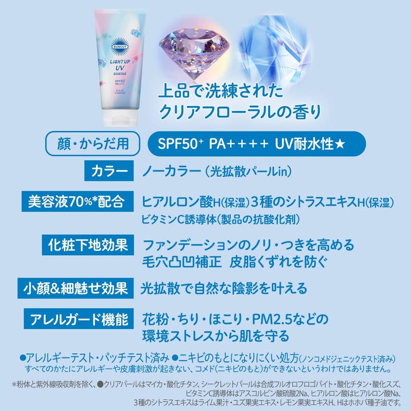 KOSE Suncut Light Up UV Essence Sunscreen with Bonus