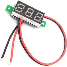 Oufdj-iPro 2 x LED Voltmeter - Red - Mini Installation Voltage Digital LED Display 0.28 Inch | 3V-30V