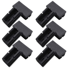 Suiwotin 12PCS 3/4 x 1 1/2 Inch (20x40mm) Rectangle Black Plastic Plug End Cap Plastic Rectangle Furniture Foot Table Chair Legs Tube Inserts Pipe Tubing End Cap