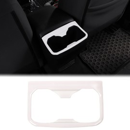 Aunginsy Car Rear Seat Central Armrest Cup Holder Trim Frame Compatible with Toyota Tacoma 2016-2023 Pickup Center Console Back Row Water Cup Holder Cover Decorative Sticker ABS Interior Accessories