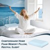 Blue Memory Foam Pillows Set of 2, Bed Pillows with