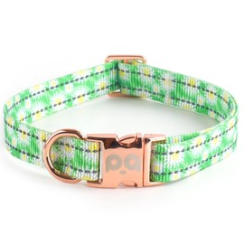 QQPETS Reflective Dog Collar with Metal Buckle Adjustable Nylon Collars Gift for Small Medium Large Boys Girls Dogs