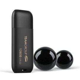 TEAMGROUP C175 128GB USB 3.2 Gen1 (USB 3.1/3.0) Read 100MB/s Flash Thumb Drive, Memory Stick Compatible with Computer/Laptop Matte Black TC1753128GB01