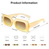 SOJOS Retro 90s Nude Rectangle Sunglasses Womens Mens Trendy Chunky