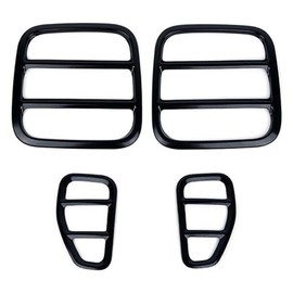 Tail Light Lamp Covers, Taillight Rear Lamp Protector Guard Cover for Jeep Renegade 2015-2021, Black