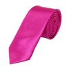OM3® K-24 Pink Slim Tie Men's Tuxedo Slim Plain Tie