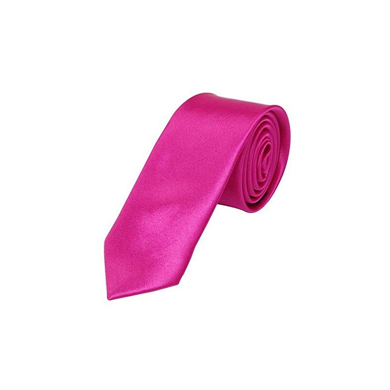 OM3® K-24 Pink Slim Tie Men's Tuxedo Slim Plain Tie