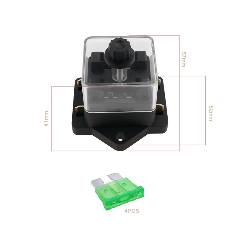 eMagTech 2pcs 2-Way Blade Fuse Box 6V 12V 24 V