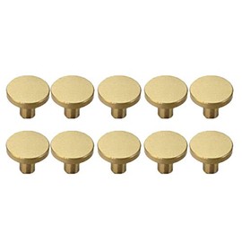 1PCS Small Brushed Brass Gold Handles Round Cabinet Knob for Kitchen Cupboards Door Cabinet Drawer