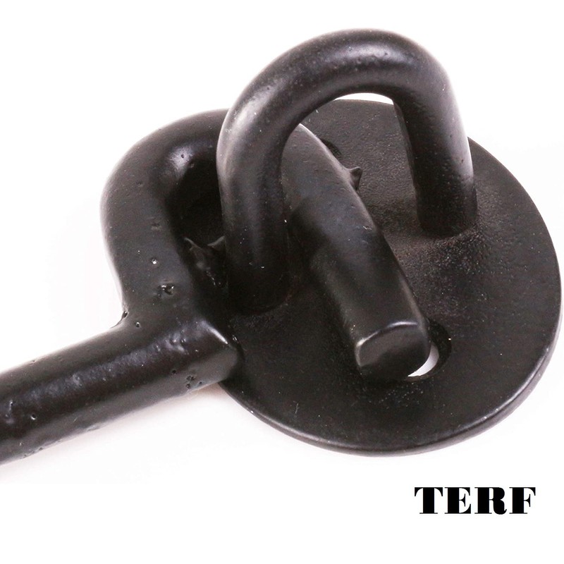 TERF® 75mm Heavy Duty Antique Black Cabin Door Hook and
