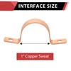 10-Pack EFIELD 1-Inch Copper Pipe Straps, Two-Hole Clamp Mount, Copper