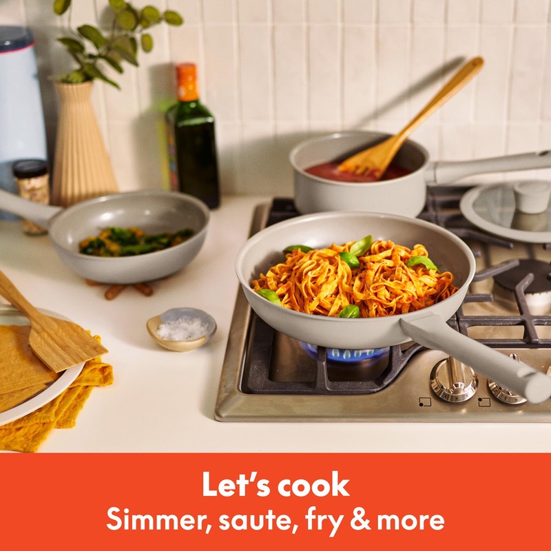 bella 7 Piece Cookware Set with EverGood™ Ceramic Nonstick Coating​,