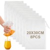 8Pcs Muslin Bag Cloths for Cooking Straining,Cheese Cloth,Reusable Nut Milk