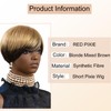 Short Pixie Cut Wigs For Black Women Short Synthetic Ombre