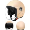 Casco de Scooter de Cara Abierta con Visera, Cascos Motocicleta
