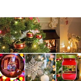 The Candle Cottage MJ212 Mason Jar Candle, 15 Oz (Christmas Splendor)