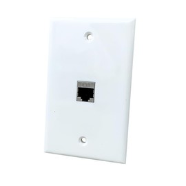 BUPLDET 1 Port Cat7 Ethernet Wall Plate Female to Female - Shielded Cat 7 Keystone Jack Outlet Cover Plate for CAT8/CAT7/CAT6e Network Cable