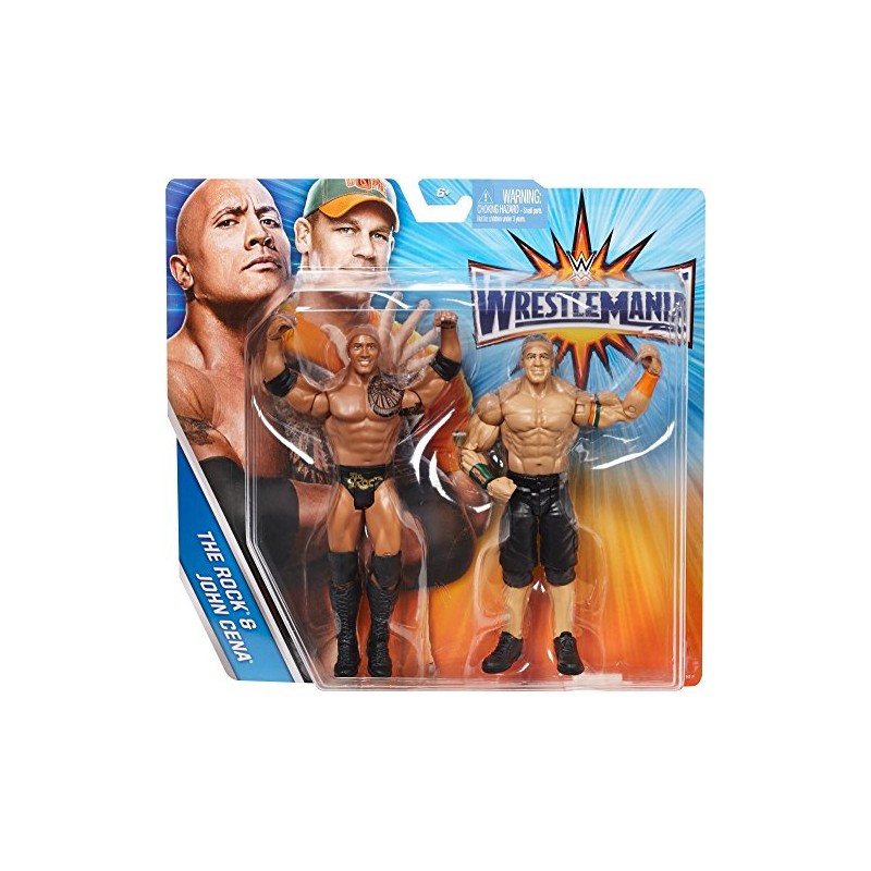 WWE WrestleMania The Rock & John Cena Figures, 2 Pack