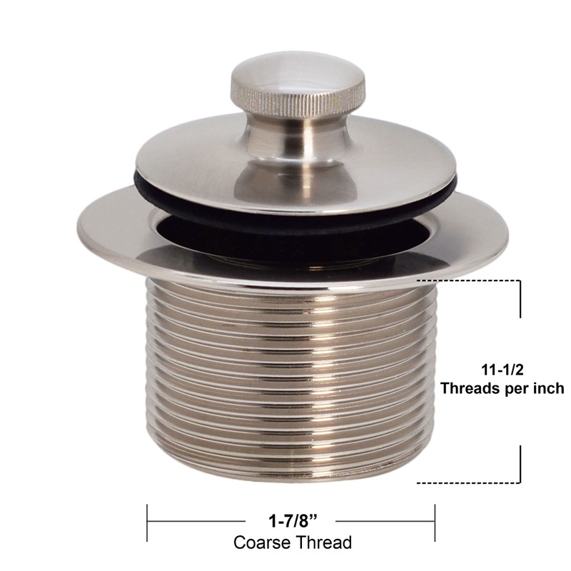 Westbrass D331-50 1-1/2-Inch NPSM Coarse Thread Twist & Close Bath
